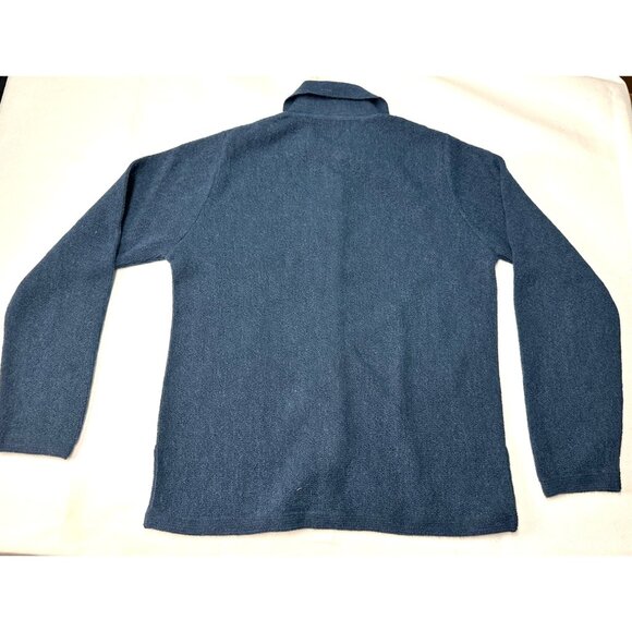 Peruvian Connection Womens Alpaca Knit Cardigan Small Indigo Blue Button-Down - Picture 2 of 8